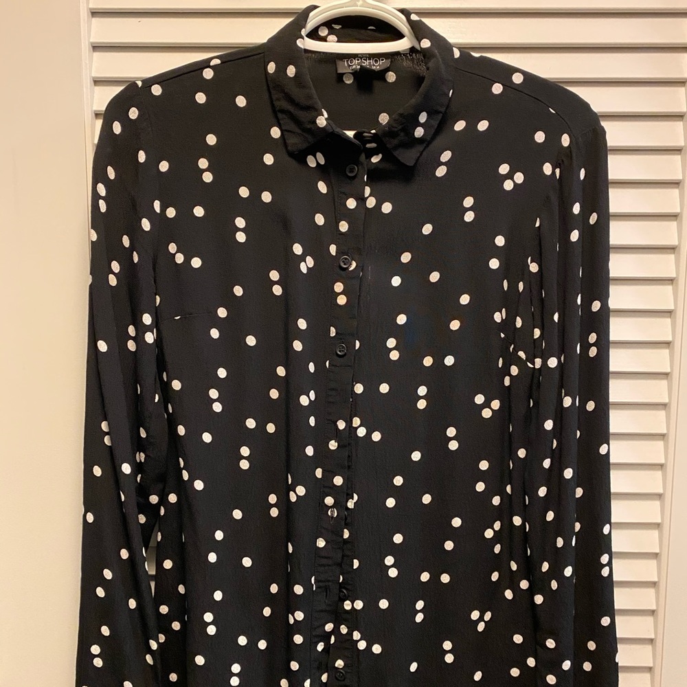 Topshop Dolka Pot Blouse